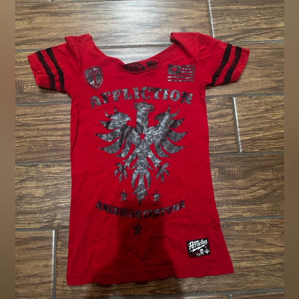 Women’s Affliction shirt size small.